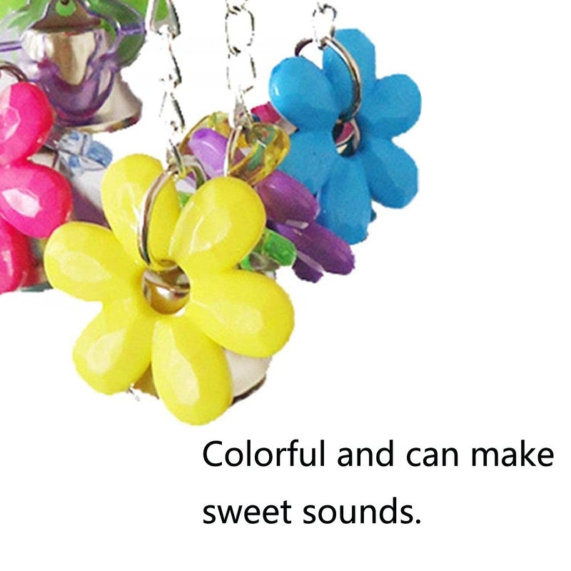 Litewoo Bird String Ball Toy Parrot Pet Cage Toy Chew Bite with Hanging Swing Bell for Small Parakeet African Grey Cockatiel Cockatoo Finch Canary Cage Accessories â€¦ - Image 3
